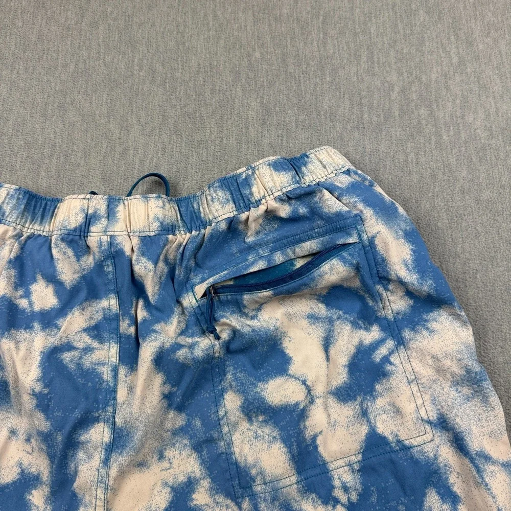 The North Face Shorts Mens 2XL Blue Class V Tie Dye Swim Trunks Boardshort Retro